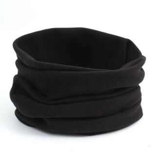 Korean style pure cotton straight warm neck gaiter men's neck gaiter autumn and winter cycling windproof mask versatile pure black polar fleece neck gaiter