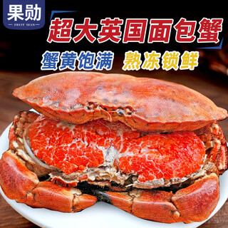 Guoxun super large cooked frozen bread crab yellow dao crab total net weight 1.6 jin jin equals 0.5 kg - 2.4 jin jin equals 0.5 kg 2 pack deep sea caught large crab full of yellow king crab imported from the uk