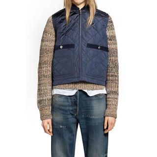 Prada women's vest warm and windproof nylon velvet autumn and winter daily jacket casual blue one size | 40