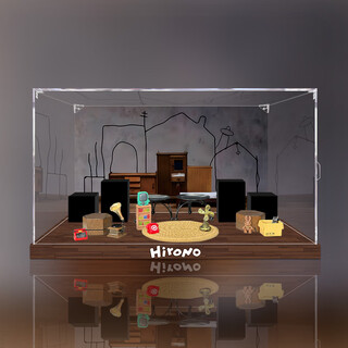 Ao yan lai acrylic storage box is suitable for bubble mart ono hirono echo series inkjet display box + props ono echo series display box (toys not included)