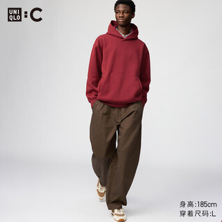 Uniqlo cooperation model/men's and women's silhouette trousers/casual pants 484875 34 camel l