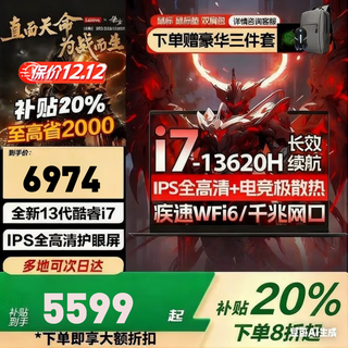 联想（Lenovo）拯救者Y7000P 2025补贴20% RTX5060满血独显学生游戏电竞轻薄笔记本电脑可选异能者/book16/斗战者 13代10核标压I7-13620H 32G内存 1TB固态
