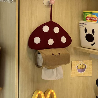 Yusenyi creative paper bag free roll paper sleeve punch box mushroom household paper box wall hanging dormitory bedside roll paper paper towel mushroom paper towel set