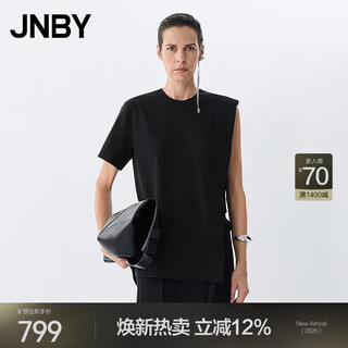 Jnby shopping mall same style 25 spring new arrival shirt loose round neck short sleeve 5p3210480 409/black navy l