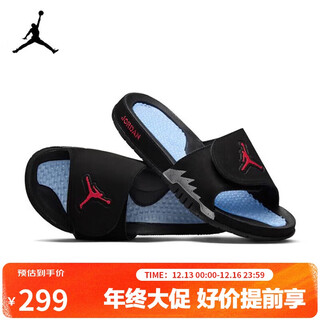 Jordan男子运动拖鞋一字拖 魔术贴 颗粒按摩 运动鞋555501-061黑/蓝40