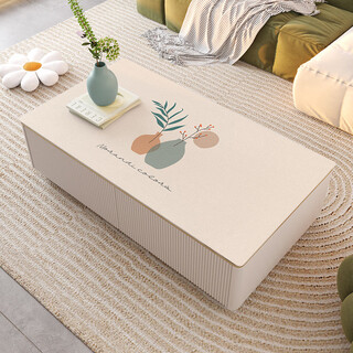 Fantasy waterproof pvc simple modern style coffee table mat living room leather tablecloth available in sizes oil-proof and washable premium table ax17 premium gray 50x100cm