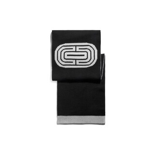 Coach pattern versatile warm wool scarf, same style for men and women, gray gray f