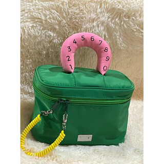 Wanzhuang new product cute contrast color cosmetic bag large capacity portable female internet celebrity new xiaohongshu makeup green large size