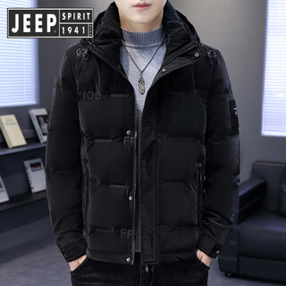 Jeep spirit Джип-пуховик мужской зимний стиль куртка модный брендовый повседневный утолщенный теплый белый утиный пух с капюшоном красивая рабочая одежда защита от холода 8003 пуховик черный l