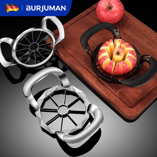 Burjuman german light luxury apple slicer 304 stainless steel fruit slicer creative kitchen tool splitting and corer chrome color 8 pieces non-slip handle/creative 12 constellation pattern