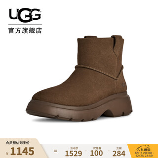 Ugg new winter women's fashionable, comfortable and warm flat-heeled thick-soled casual mini boots chelsea boots 1174516 drkt | dark toffee brown 37