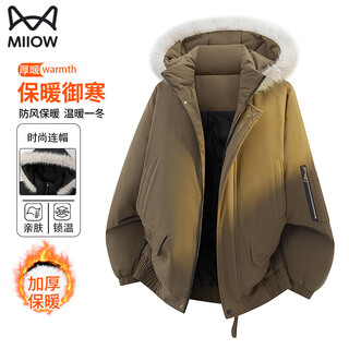 Catman down cotton jacket men's winter trendy brand casual versatile coldproof clothing thickened warm cotton clothes workwear cotton jacket jacket for men