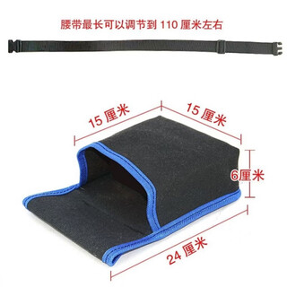 An junsheng tool waist bag nails multi-functional thickened canvas repair electrician carpentry wear-resistant tool bag fruit tree special bag thickened black single pocket waist bag nail bag 3 pieces