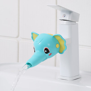 Tuojin faucet extender children's hand washing artifact baby cartoon silicone extension mouth anti-splash extension switch gutter dumbo blue and yellow
