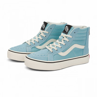 Vans children's shoes sk8-hi zip blue high street style retro fresh medium and large children's sneakers blue 29 measured inner length 18cm