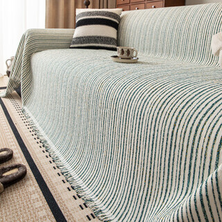 Sofa cover cloth produced by xinneng mercury home textiles, light luxury and high-end feeling, 2025 new style, full cover, suxian time - green 180 460cm