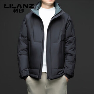 Lilanz down jacket men's winter new thickened stand-up collar coat high-end warm bread coat fashionable winter wear black m