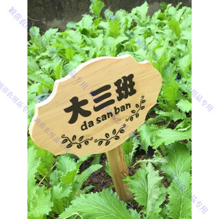 Customized wooden sign park vegetable garden vegetable field wooden grass planting area sign vertical plug-in sign to care for flowers and plants 30*50cm