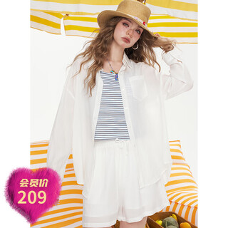 Fairy's pocket white shirt shorts suit women's 2025 new summer relaxation daily commuting outdoor wear fantasy white s