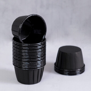 Fantasy solid color cupcake paper cup, large and small muffin coated cup, high temperature resistant baking paper cup, 100 pieces, small black, 100 pieces/piece