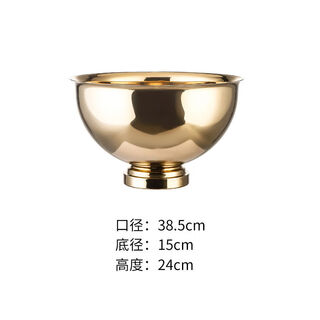 European stainless steel champagne basin thickened and enlarged ice bucket banquet red wine ice bucket bar ktv ice wine basin commercial nordic round champagne basin rich gold