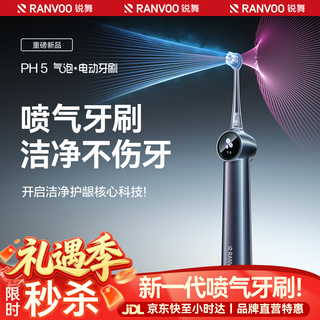 Ruiwu hot sale 50w+ | 2026 top model electric toothbrush adult jet electric toothbrush children sweep bubble toothbrush gum protection birthday gift orthodontic special special for sensitive teeth gum protection version high-grade titanium | free 3 brush heads consult customer service to enjoy a 50 yuan gift jet scouring | clean and protect gums