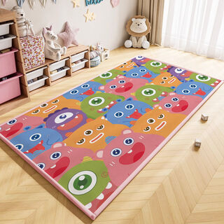 Fantasy children's carpet crawling mat living room thick extra thick soft sponge play mat tatami bedside sleeping mat dopamine little monster +2t丨 aibed 200x340cm丨 smooth carpet surface