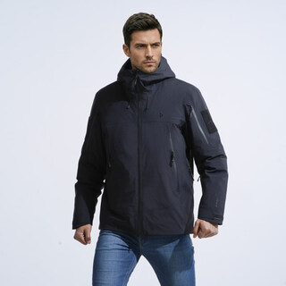 Dragon teeth war: blazing shark chaqueta con capucha de carga táctica, resistente al frío, gruesa y cálida, chaqueta para deportes de ocio al aire libre, extreme night black l 180/100a