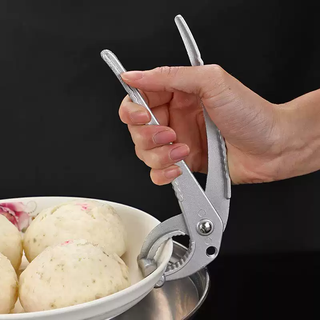 Yusenyi stainless steel anti-scalding bowl artifact kitchen microwave steamer anti-slip plate lifter multi-functional bowl remover aluminum alloy anti-scalding clip 18cm can be clamped front and back