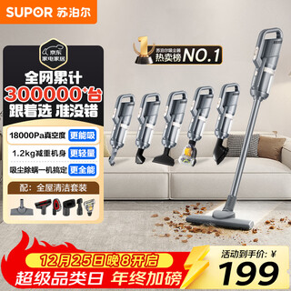 Supor national subsidy vacuum cleaner 18kpa household wired handheld large suction mite removal pet family suitable for whole house cleaning brush head c3s holiday gift