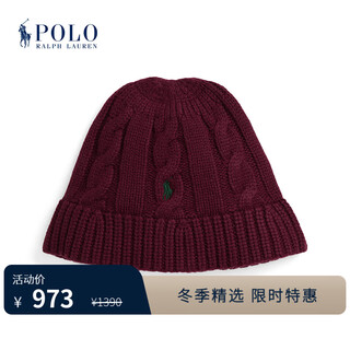 Polo ralph lauren ralph lauren unisex 25 autumn cable knitted bucket hat rl54031 600-crimson one