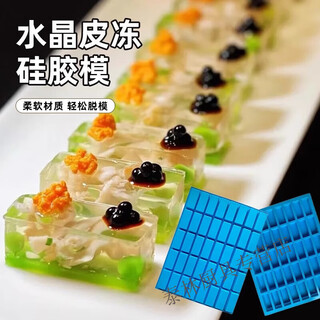 Tuojin crystal duck tongue skin jelly mold silicone rectangular ice tray cold dish foie gras hotel dish presentation mold 4 40 even skin jelly mold 1 pack