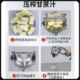 Fantasy hand juicer, multifunctional thickened manual juicer, sugarcane, pomegranate and orange juice squeezer, household fruit squeezer, bright and thickened upgraded model + free 100 juice bags + clip