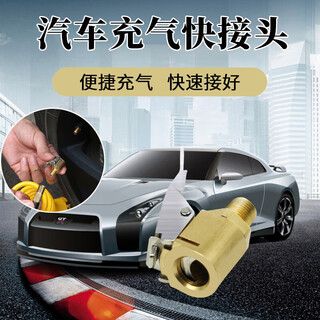 Huashengguan car air pump threaded valve adapter screw-in quick chuck press air pump adapter accessories air pump adapter threaded version 1 piece