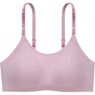 Victoria's secret anti-gravity max big breast reducing wire-free soft support lace bra women's taro pink taro pink m (75c/75d/80a/80b)