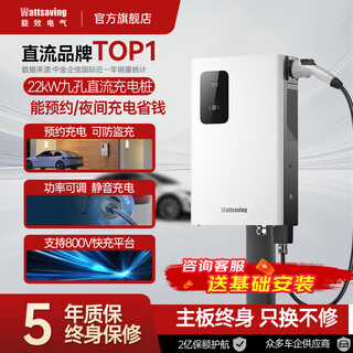 Wattsaving energy efficiency electrical 22kw nine-hole dc charging pile new energy vehicle home 380v fast charging adapted to hongqi emq5 weilai aian tesla bluetooth version white