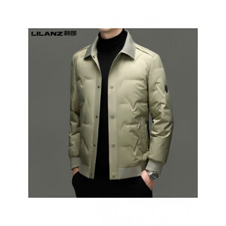 Lilanz мужской легкий пуховик зимний мужской среднего возраста с лацканами повседневный деловой утепленный теплый пуховик цвета хаки yr9870 l (175) размер (рекомендуемый 130-145 jin jin соответствует 0,5 кг)