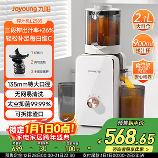 Joyoung nfc original juice machine 135mm extra large diameter three-stage pressing multi-function ice cream machine fully automatic cold press juicer residue juice separation z13-lz585 national subsidy