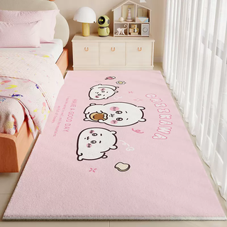 Yusenyi cartoon bedside carpet girls children's room bedroom princess blanket room imitation cashmere thickened winter master bedroom jiyi diary n (imitation cashmere-cotton bottom) 40cmx120cm