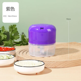 Zishi garlic artifact electric garlic beater minced pepper food supplement machine minced meat garlic household garlic minced wireless mince machine three-year warranty replacement with new one deep purple 170ml small motor two-blade cutter head
