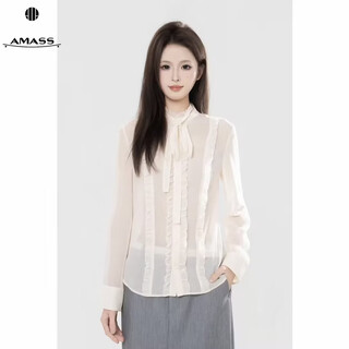 Amass long-sleeved shirt 530150-1119671 off-white l 4 size