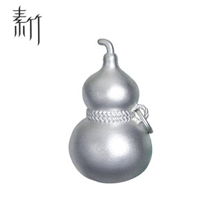 Plain bamboo pure silver 9999 silver ornaments silver gourd fulu ornaments