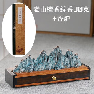 Shantou lincun yunruchuan sandalwood drawer-type incense burner living room entrance ornaments old sandalwood line + stove