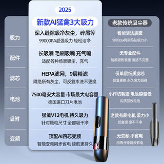Gongma 2025 new car vacuum cleaner high suction car wireless car household small handheld vacuum cleaner industry vacuum cleaner industry