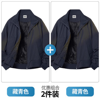 Mark fairwhale american retro casual stand collar down jacket men's 2025 winter new loose comfortable trendy brand handsome top navy blue + navy blue discount two pieces m recommended 90-110 jin jin equals 0.5 kg