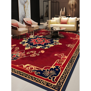 Junyuexi tibetan carpet living room ethnic style tibetan coffee table carpet chinese style villa carpet large area full bedroom floor mat tibetan carpet-02 300cm*500cm (crystal velvet)