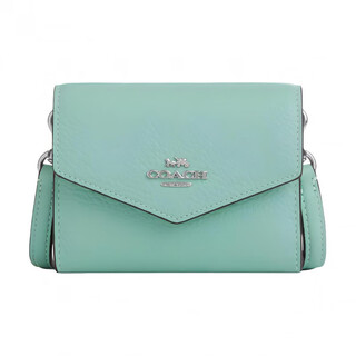 Coach envelope 12 letter logo logo exquisite pebble pattern leather wallet mini women's faded default basic pack (bag + dust bag)