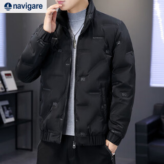 Navigare italian small sailing winter men's down jacket 2025 new trendy short style handsome, light, thickened and versatile black 2xl