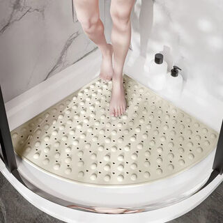 Dajiang bathroom anti-slip mat winter anti-fall for children and the elderly bath room round toilet bathroom floor mat high-end sector-m 54x54cm