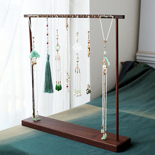 Yusenyi jewelry display rack necklace rack store counter bracelet jewelry display storage rack walnut l hook necklace rack medium size